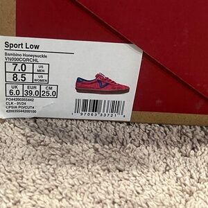 VANS SPORT LOW SNEAKER WOMENS 8.5 BAMBINO HONEYSUCKLE COLORWAY (HOT PINK PURPLE)